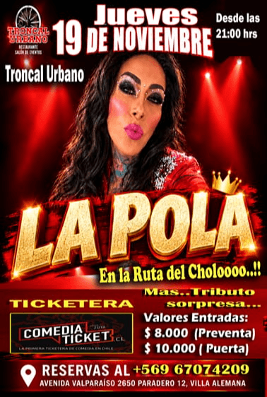 Flyer de LA POLA EN TRONCAL URBANO