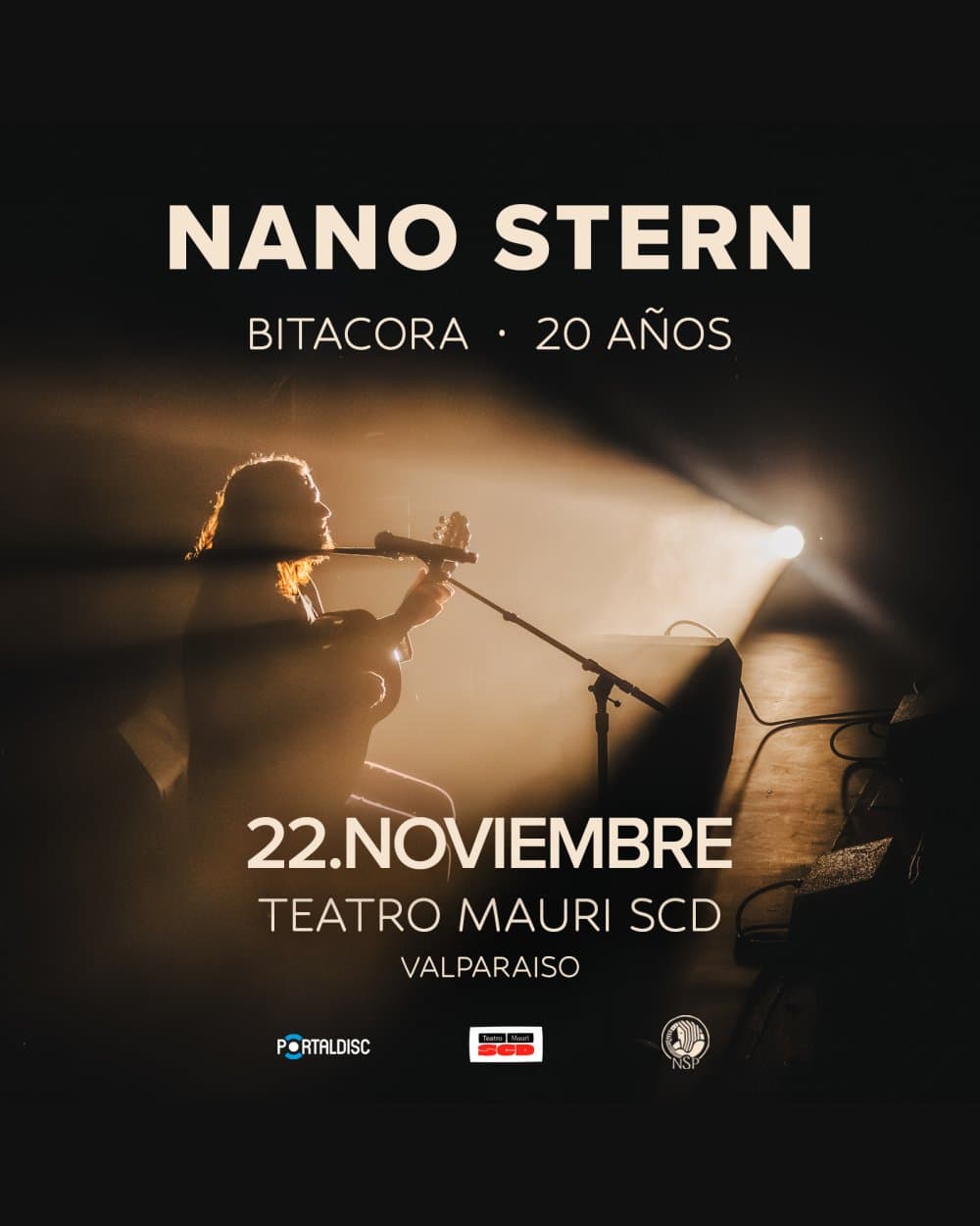 Flyer de Nano Stern · Bitácora: 20 años