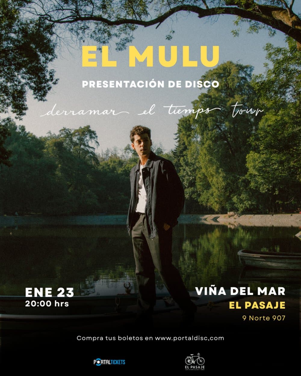 Flyer de EL MULU: DERRAMAR EL TIEMPO TOUR EN EL PASAJE, VIÑA DEL MAR