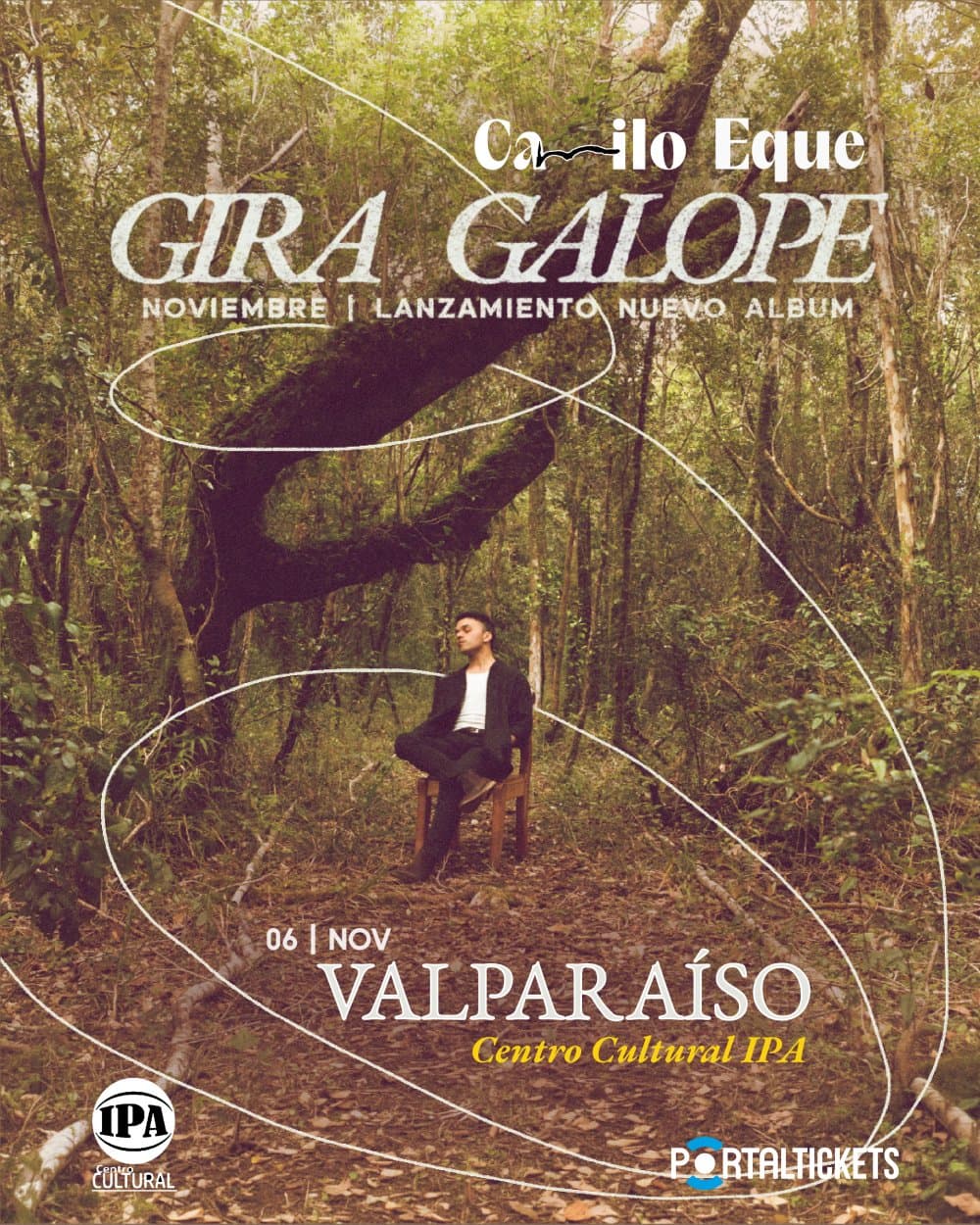 Flyer de CAMILO EQUE LANZA GALOPE EN CENTRO CULTURAL IPA, VALPARAÍSO