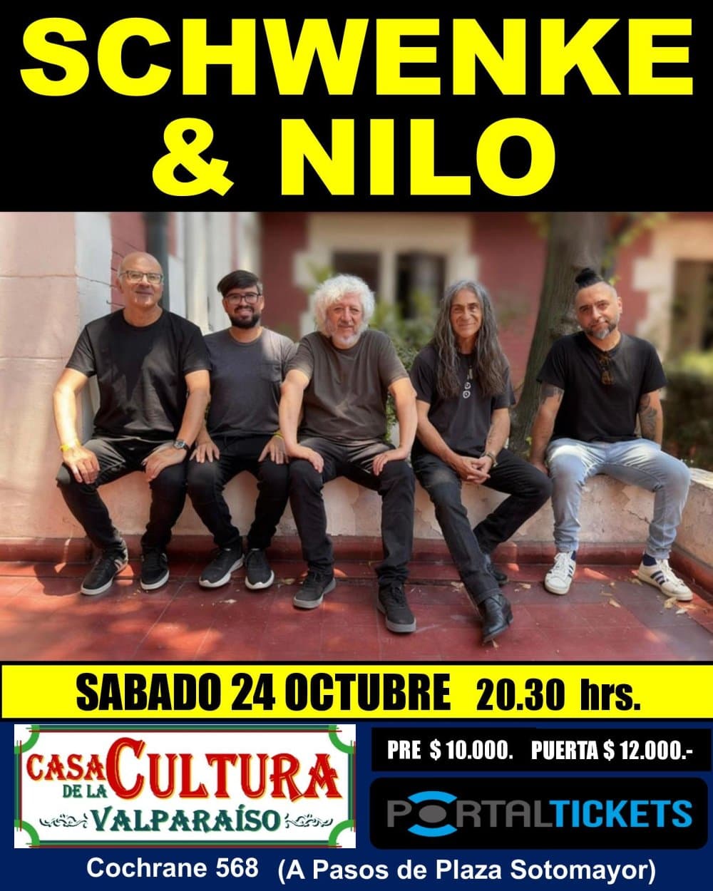 Flyer de SCHWENKE & NILO CONCIERTO EN CASA DE LA CULTURA DE VALPARAÍSO