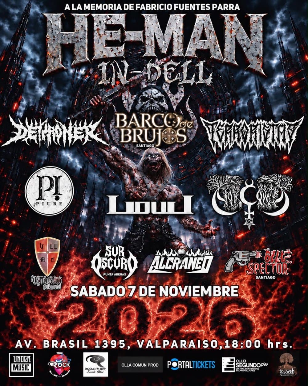 Flyer de REGRESA HE-MAN FEST EN CLUB SEGUNDO PISO, VALPARAÍSO
