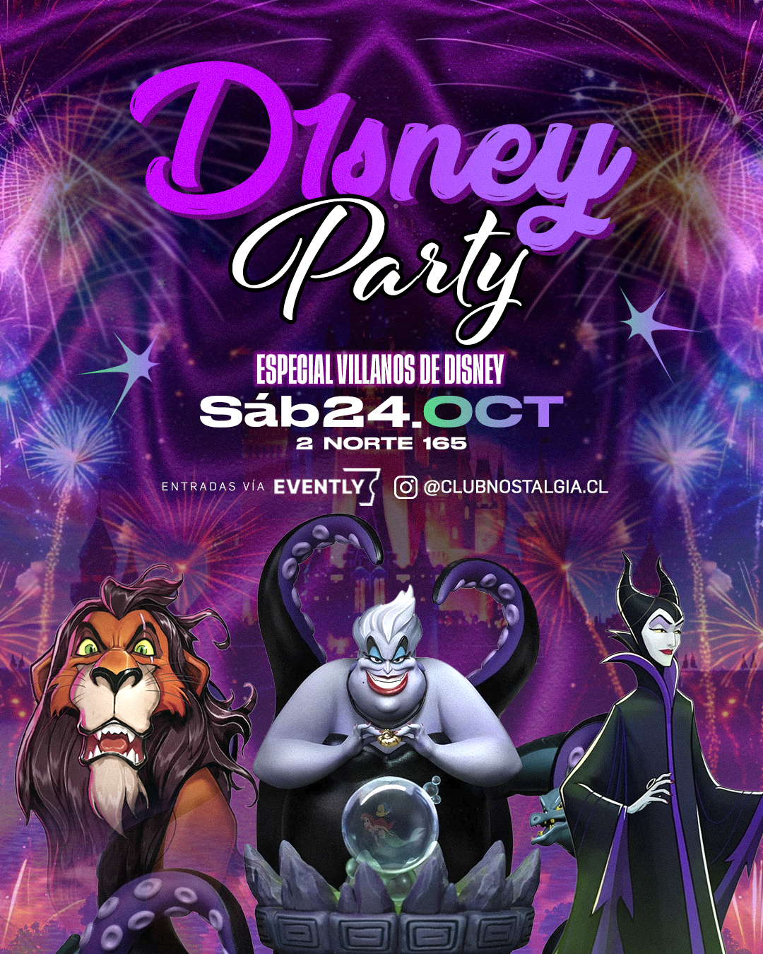 Flyer de D1sney Party en Viña del Mar